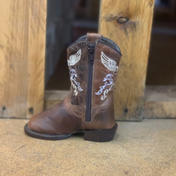 TuffRider Toddler's Sequoia Square Toe Western Boot - BROWN - Picture 5 of 8